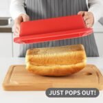 SILIVO 5-Piece Silicone Baking Pans Sets - Nonstick Silicone Bakeware Set with Bread Loaf Pan, Muffin Pan, Square/Round Cake Pan - Oven & Dishwasher Safe - Image 3