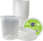 DuraHome - Deli food Storage Containers with Lids 32 oz, Quart Pack of 24 Leak-proof Freezer Safe Microwaveable Soup Storage Container - Clear Plastic Premium Quality - Image 3