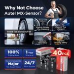 Autel TPMS Sensors Set of 40, MX Sensor 40PCS, Tire Pressure Sensor 2in1 315MHz+433MHz, OE-Level Universal TPMS Sensors Programmable by TS408/TS508WF/MP900-TS/MS906PRO-TS (Metal Valves) - Image 10