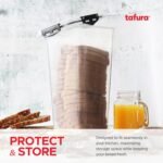 Tafura Bread Container - 5.8 Liter BPA Free Plastic Bread Box - Container/Holder for Homemade Loaves and Baked Goods with Black Airtight Lid - Image 4