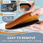 Spring Form Pans for Cheesecake, 6/8/10 Inch NONSTICK Springform Pan Set - Cheesecake Pan Set with LEAKPROOF SILICONE PROTECTOR - Cheese Cake Pans for Baking in WATER BATH - NO FOIL WRAP - Image 4