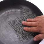 Cast Iron Cleaner 8"x6" 316L Stainless Steel Chainmail Scrubber for Griddle Skillet Dutch Oven Wok Stainless Steel Pot Cast Iron Pan - Image 4