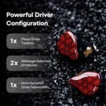 Linsoul Punch Audio Martilo in Ear Monitor, 1 Planar + 2BA + 2DD Hybrid Driver Basshead IEM Earphones, HiFi Wired Earbuds, with Precision Detail for EDM Hip-Hop Monitoring - Image 4