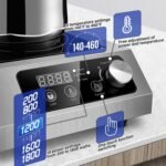 1800W Commercial Induction Cooktop: Features 10-Level Precision Power Control and Low-Noise Cooling for Home Chefs and Party Catering,With Knob and LCD Screen - Image 4