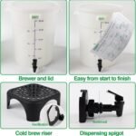 Snap! Cold Brew Round Bucket- 5 gallon Commercial Cold Brew System,Cold Brew Coffee Set-Whtie - Image 8