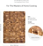 Teakhaus Butcher Block Carving Board - Large Extra Thick Cutting Board with Juice Groove - Holiday Gift Ideas for Men and Women - Gift-Ready End Grain Wood, Knife Friendly - FSC Certified - Image 3