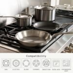 Made In Cookware - 6 Pc Stainless Steel Cookware Set - 5 ply Clad - Includes Frying Pans, Saucepan, and Stock Pot - Professional Grade - Crafted in Italy - Induction Compatible - Image 4