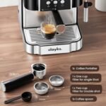 Professional 20-Bar Espresso Coffee Maker, Semi-Automatic with Steam Wand Milk Frother, All-in-One Machine with 1.8L Removable Tank for Latte Cappuccino, Easy Clean - Image 8