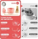 Matcha Whisk Set Cute 18 oz Matcha Bowl Kit 5 pcs Great for Tea Lover Pink - Image 4