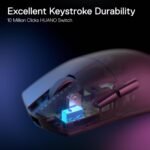 Redragon M916 Wireless Gaming Mouse, 49G Ultra-Light 8K DPI 2.4G Wireless Gaming Mouse w/Ergonomic Natural Grip Build, Full Programmable Buttons, Software Supports DIY Keybinds & DPI - Image 4