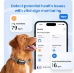 Tractive Smart Dog GPS Tracker | Live Pet Tracker with Virtual Fence | Vital Signs Monitoring of Heart & Respiratory Rate | Bark Monitoring | Dog Collar Attachment (Brown) - Image 5