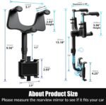 SXhyf Rear View Mirror Phone Holder, 2023 Rotatable and Retractable, Universal Mount, Cell Car Fit for iPhone 11 12 13 14 Pro Max Samsung All Phone - Image 3