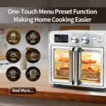26QT French Door Air Fryer Toaster Oven Combo, 15 Cooking Functions including Rotisserie, and Digital Controls, 30 Recipes & 5 Accessories, Stainless Steel Finish - Image 6