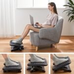 HUANUO Adjustable Desk Footrest, Foot Rest for Under Desk at Work with Massage, Adjustable Foot Stool with 3 Height Position & 30 Degree Tilt Angle Adjustment for Home, Office - Image 6