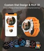 SUNKTA Military Smart Watch for Men(Answer/Dial Calls),100 Sports Modes, 5ATM Waterproof,1.39''HD Touchscreen Fitness Watch,with Heart Rate/SpO2 for Android/iOS Smart Watch Orange - Image 5