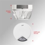 Glad Manual Pull Vegetable Chopper - Small Handheld Food Processor and Veggie Cutter with Pull String - Kitchen Cooking Tool for Meal Prep, 13.5oz (400mL) - Image 3