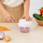 Glad Manual Pull Vegetable Chopper - Small Handheld Food Processor and Veggie Cutter with Pull String - Kitchen Cooking Tool for Meal Prep, 13.5oz (400mL) - Image 4