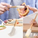 Wooden Handle Spatula Set, 12" & 9" Rubber Spatula Silicone Spatulas for Baking Cooking and Mixing. - Image 5