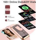 GADIXY Smart Watch,Fitness Tracker Watch 7 Day+ Battery with Heart Rate/Step Counter/Calories/SPO2/Sleep Monitor,IP68 Fitness Smart Watches for Women (Rosegold, 1.47inch) - Image 5