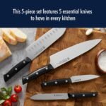 HENCKELS Dynamic Razor-Sharp 5-Piece Kitchen Knife Set, Chef Knife, Bread Knife, German Engineered Informed by 100+ Years of Mastery - Image 3