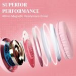 DIWUER Gaming Headset for Xbox One, PS4, PS5, Nintendo Switch, Bass Surround and Noise Cancelling 3.5mm Over Ear Headphones with Mic for Laptop PC Smartphones, Pink - Image 3