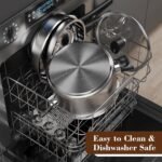6-Piece Stainless Steel Pots and Pans Set, Kitchen Cookware Set with Stay-Cool Handles Compatible with Gas, Electric & Induction, Dishwasher Safe, Non-Toxic & Durable for Everyday Cooking - Image 5