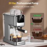 KEENSTAR Espresso Coffee Machine with Milk Tank, 20Bar Hot & Iced Coffee Machine with Rapid Cold Brew, Touch Screen Espresso Maker with Steam Wand for Coffee Lover - Image 4