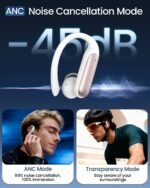 LEEMC Wireless Earbuds, Bluetooth Headphones 6.0, Ear Buds with Touch Screen, ANC ENC Noise Cancelling, 40H Bass Stereo Sound Over-Ear Earphones for iOS, Android, Sports,Workout, Rosegold - Image 5