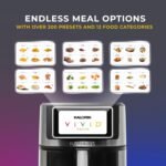 Kalorik Air Fryer VIVID TOUCH Series 5 Quart Capacity with High-Resolution Touchscreen 202 Cooking Presets in 12 Food Categories with View Window, 1500-Watts, Stainless Steel - Image 4