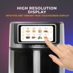 Kalorik Air Fryer VIVID TOUCH Series 5 Quart Capacity with High-Resolution Touchscreen 202 Cooking Presets in 12 Food Categories with View Window, 1500-Watts, Stainless Steel - Image 5