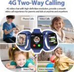 AXYWINBO Kids Smart Watches for Boys Girls 4g GPS Call Text-Smart Watch for Kids Game Camera Pedometer Alarm Clock Calculator-Kid Watches Gifts for Boys Girls 4-12 Blue - Image 3