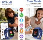 AXYWINBO Kids Smart Watches for Boys Girls 4g GPS Call Text-Smart Watch for Kids Game Camera Pedometer Alarm Clock Calculator-Kid Watches Gifts for Boys Girls 4-12 Blue - Image 5