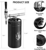 Stainless Steel 128 oz （3.8L）Nitro Cold Brew Coffee Maker - Portable Mini Keg System - with Stout Creamer Faucet Large Home Keg - Collapsible Funnel & Drip Mat - Image 3