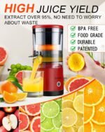 Electric Citrus Juicer Rechargeable - Electric Juicer Machines with USB and Cleaning Brush Portable Compact Juicer for Orange, Lemon, Limes - Image 3