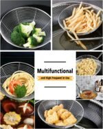 Enhanced Version Stainless Steel Spider Strainer Skimmer Ladle, Set of 3 Sizes Kitchen Strainer Spoon for Cooking and Frying, Pasta Strainer, Food Preparation-32.5cm, 36cm, 38cm - Image 5