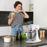 Mixer Slider Compatible with Kitchen aid 4 .5-5 Qt Stand Mixer Pine Wood - Kitchen Countertop Storage Mover Sliding Caddy for Kitchen Aid 4 .5-5 Qt Mixer (4 .5-5 Qt - Brown) - Image 5