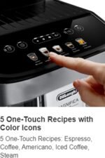 De'Longhi De'Longhi Magnifica Evo Automatic Espresso & Cappuccino Machine with Latte Crema System, 9.45 in. x 17.32 in. x 14.17 in., Chrome - Image 4