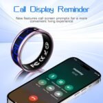 Smart Ring for Women & Men, Fitness & Health Tracker with Display Screen, IP68 Waterproof Smart Rings for Health Monitoring, Fitness Tracker Ring with Call Notification, No App Fees (Pink, 9#) - Image 3