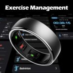 Smart Ring Health Tracker Heart Rate Sleep Tracking Pedometer Fitness Activity Wireless Charging Case Included Waterproof Smart Rings for Women Men - Image 5