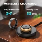 Smart Ring Health Tracker Heart Rate Sleep Tracking Pedometer Fitness Activity Wireless Charging Case Included Waterproof Smart Rings for Women Men - Image 7