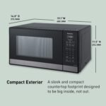 Panasonic NN-SB438S Compact Microwave Oven, 0.9 cft, Black Stainless Steel - Image 5