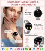 LIGE Smart Watches for Women(Answer/Make Call),Ultra-Thin 6.8mm/1.43" AMOLED Smartwatch with Heart Rate/Sleep Monitor,IP68 Waterproof Fitness Tracker 120 Sport Modes for Android iOS,Sliver - Image 3