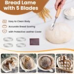 Bread Making Tools with Danish Dough Whisk Set, Sourdough Bread Scoring Tool & Baking Supplies - Bread Lame, Silicone Baking Sling, Bread Bag & More, Bread Baking Supplies - Image 4