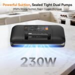 85Kpa Vacuum Sealer Machine - Kitchen Gifts, 10-in-1 Full Automatic Food Saver with Easy-Lock Handle, Built-in Cutter & Roll Storage for Dry/Moist Foods, Includes Bags & External Hose - Image 3