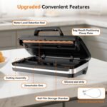 85Kpa Vacuum Sealer Machine - Kitchen Gifts, 10-in-1 Full Automatic Food Saver with Easy-Lock Handle, Built-in Cutter & Roll Storage for Dry/Moist Foods, Includes Bags & External Hose - Image 5