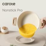 CAROTE Nonstick Stock Pot with Lid Soup Pot, 4 Quart with Lid, Casserole Super Easy to Clean Non Stick Cooking Pot Cookware PFOA Free, White Granite - Image 4