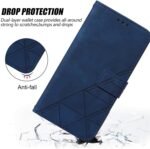 for iPhone 13/14 Wallet Case, Card Holder Slots, Wrist Strap, TPU Interior Protective, Stand PU Leather Folio Flip Cases Cover, 13/14 Phone 6.1 inch (Blue) - Image 4