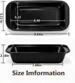 Yoehka 6 Pack Bread Pan Set, Non-Stick 8×4 Loaf Pans for Baking Homemade Bread, Sourdough, Brownies, Cake, Carbon Steel, Rectangle Baking Pans (Black) - Image 3