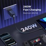 UGREEN 90 Degree USB C Adapter 3 Pack,Right Angle USB C Male to Female Adapter[40Gbps,240W,8K 60Hz] Compatible for Switch 2,Steam Deck,ROG Ally,MacBook,iPhone 17/16,iPad,Thunderbolt 4 - Image 3