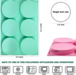 HUAKENER 2 Pcs Silicone Muffin Top Pans for Baking, 4 Inch Non-Stick Round Baking Molds for Mini Cake, Muffin Top, Dessert, Hamburger, Sandwiches Making - Image 4